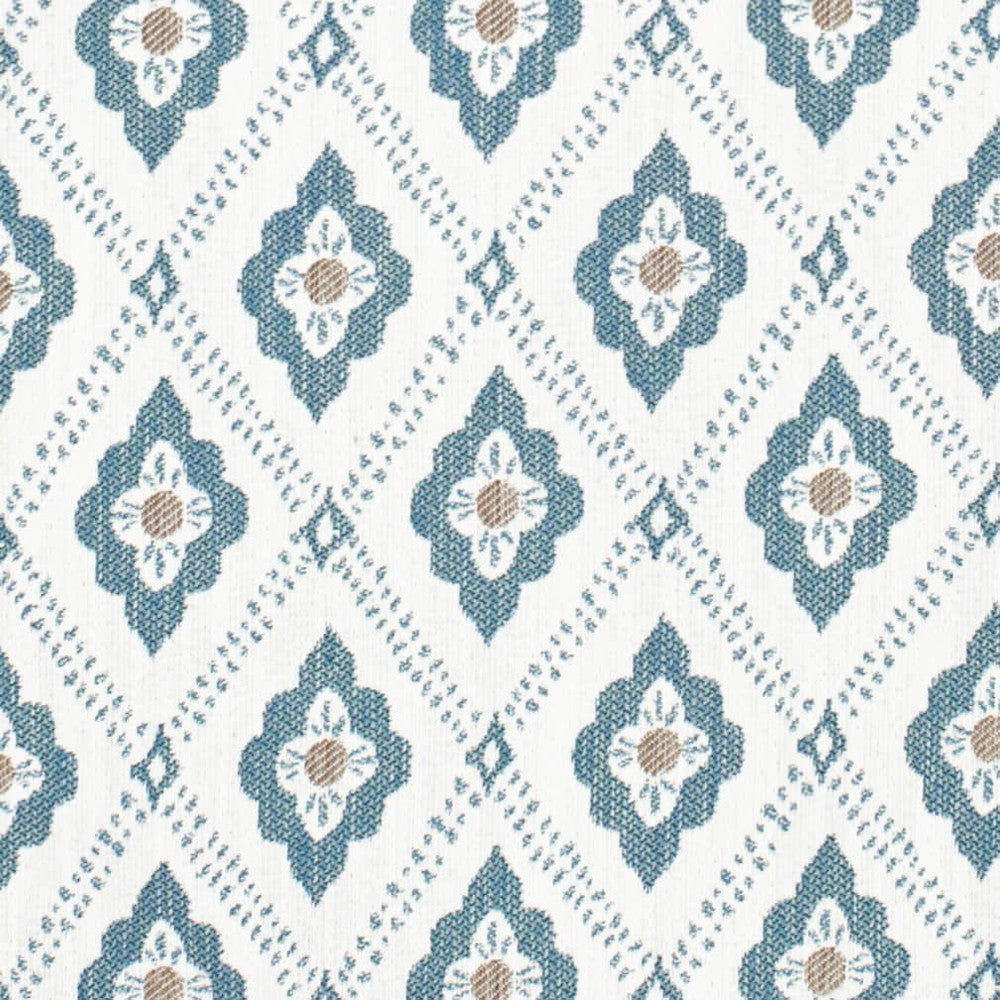 D4327 Aegean by Charlotte Fabric Vibrant Wovens II 100% Solution Dyed Polyester, Waterproof Backing Asia Exceeds 100,000 Wyzenbeek Rubs (Heavy Duty) Horizontal 3" x Vertical 4.5" 54 Inches - Fabric Carolina -