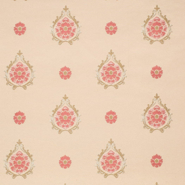D4412 Aurora Coral by Charlotte Designer Fabric Vintage Damask 100% Polyester Asia </p><p>Repeat: Horizontal 7.5" x Vertical 7" 54 Inches - Swanky Fabrics -