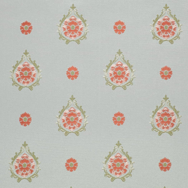 D4415 Aurora Aqua by Charlotte Designer Fabric Vintage Damask 100% Polyester Asia </p><p>Repeat: Horizontal 7.5" x Vertical 7" 54 Inches - Swanky Fabrics -
