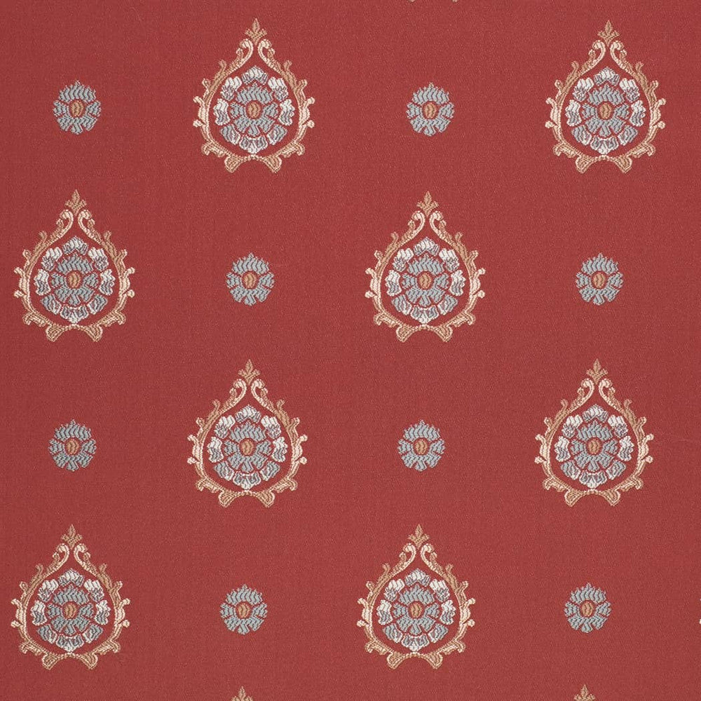 D4416 Aurora Garnet by Charlotte Designer Fabric Vintage Damask 100% Polyester Asia </p><p>Repeat: Horizontal 7.5" x Vertical 7" 54 Inches - Swanky Fabrics -