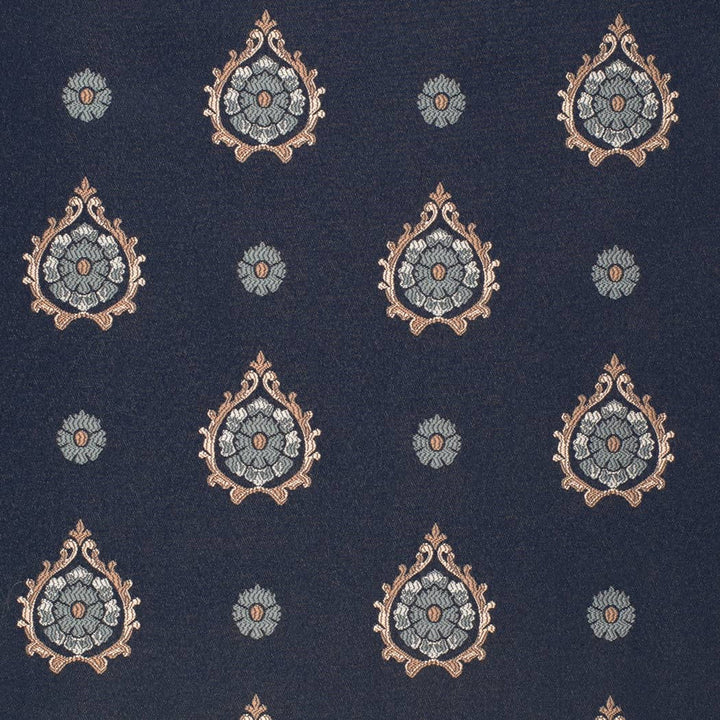 D4418 Aurora Navy by Charlotte Designer Fabric Vintage Damask 100% Polyester Asia </p><p>Repeat: Horizontal 7.5" x Vertical 7" 54 Inches - Swanky Fabrics -
