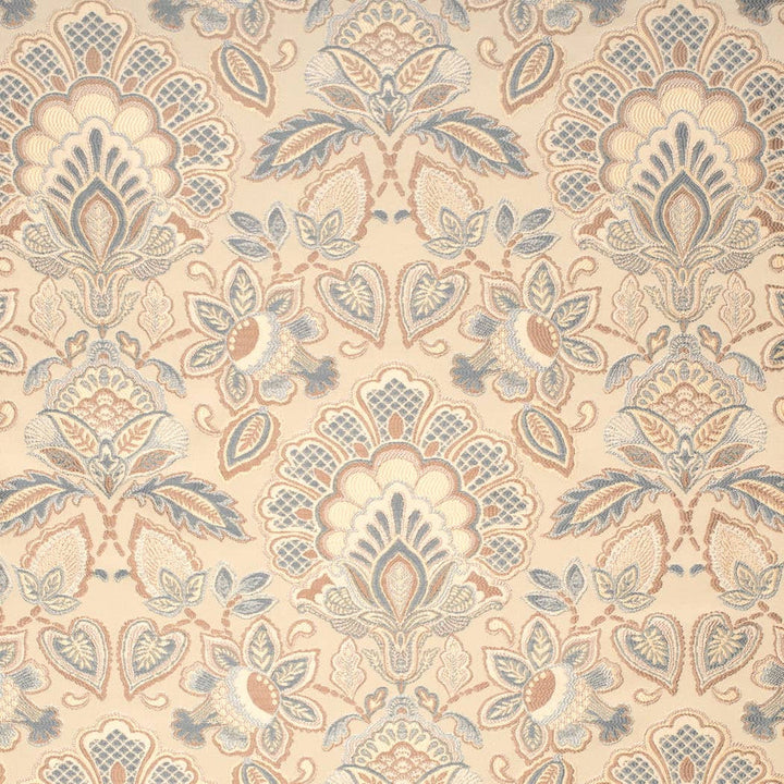 D4434 Felicity Chambray by Charlotte Designer Fabric Vintage Damask 100% Polyester Asia </p><p>Repeat: Horizontal 14.75" x Vertical 18.25" 54 Inches - Swanky Fabrics -