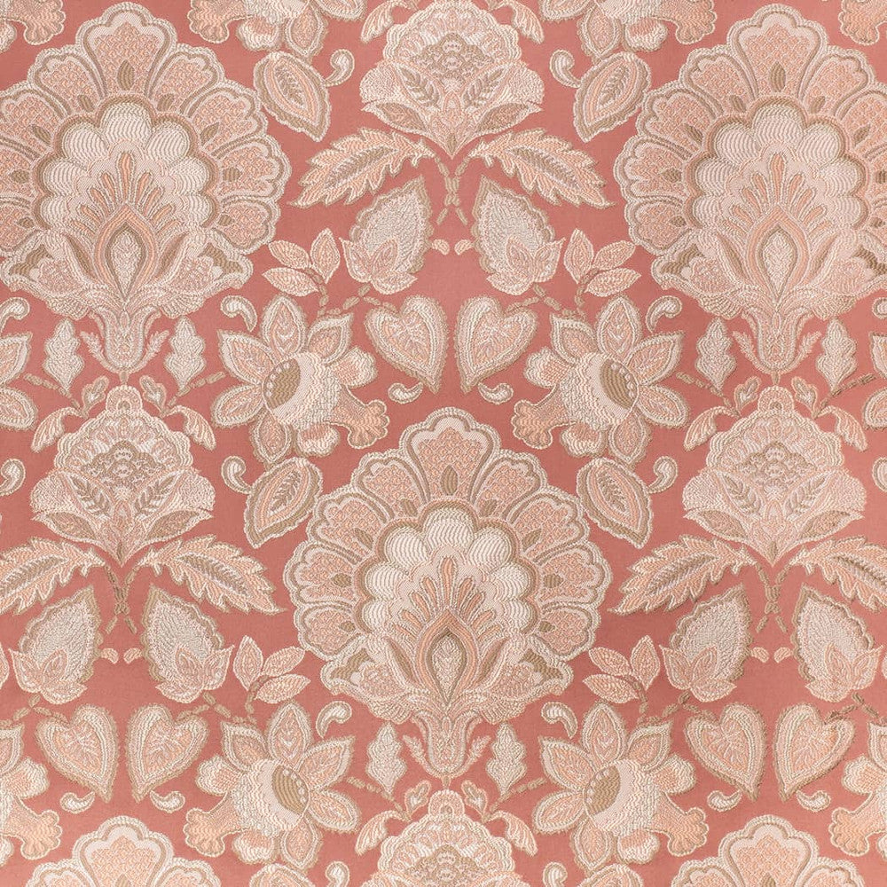 D4435 Felicity Coral by Charlotte Designer Fabric Vintage Damask 100% Polyester Asia </p><p>Repeat: Horizontal 14.75" x Vertical 18.25" 54 Inches - Swanky Fabrics -