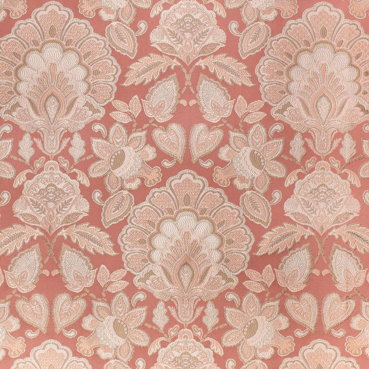 D4435 Felicity Coral by Charlotte Designer Fabric Vintage Damask 100% Polyester Asia </p><p>Repeat: Horizontal 14.75" x Vertical 18.25" 54 Inches - Swanky Fabrics -