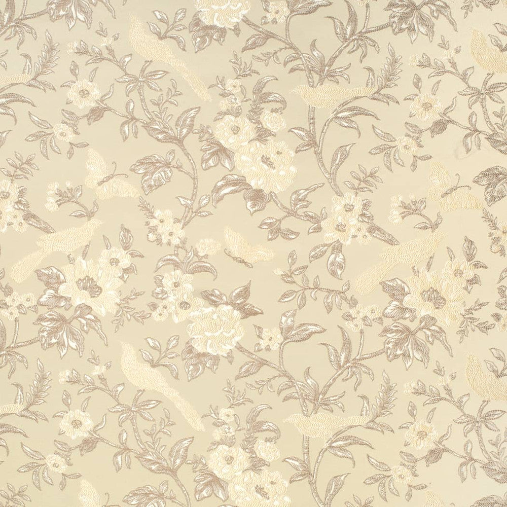 D4452 Eden Oyster by Charlotte Designer Fabric Vintage Damask 100% Polyester Asia </p><p>Repeat: Horizontal 14.75" x Vertical 14.25" 54 Inches - Swanky Fabrics -