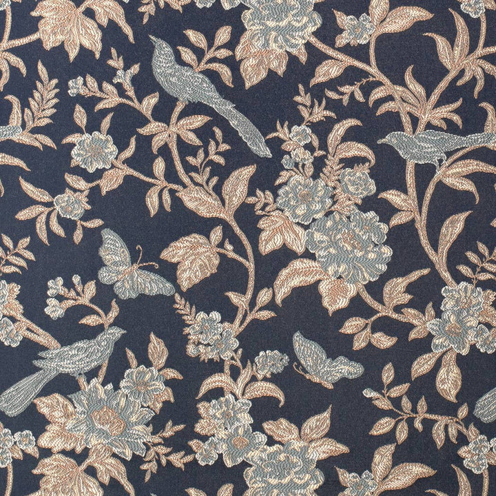 D4453 Eden Navy by Charlotte Designer Fabric Vintage Damask 100% Polyester Asia </p><p>Repeat: Horizontal 14.75" x Vertical 14.25" 54 Inches - Swanky Fabrics -
