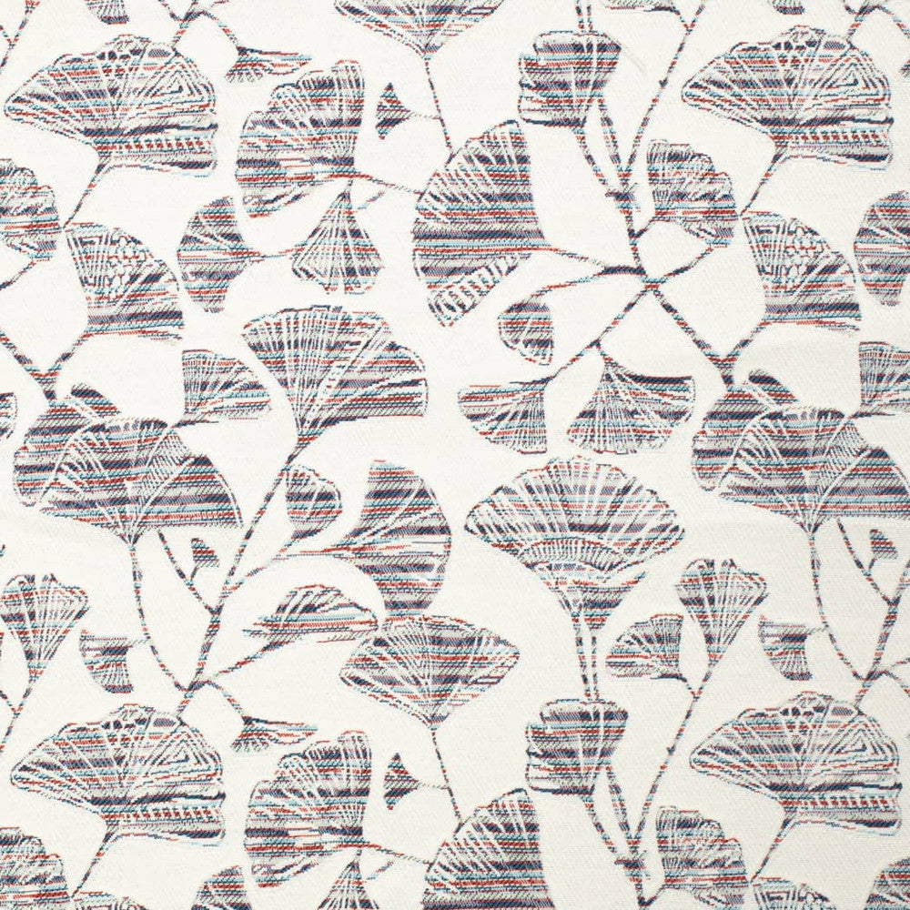 D4556 Ginkgo Marine by Charlotte Designer Fabric Veranda II 71% Polypropylene, 29% Polyester Mexico </p><p>Repeat: Horizontal 11" x Vertical 11" 54 Inches - Swanky Fabrics -