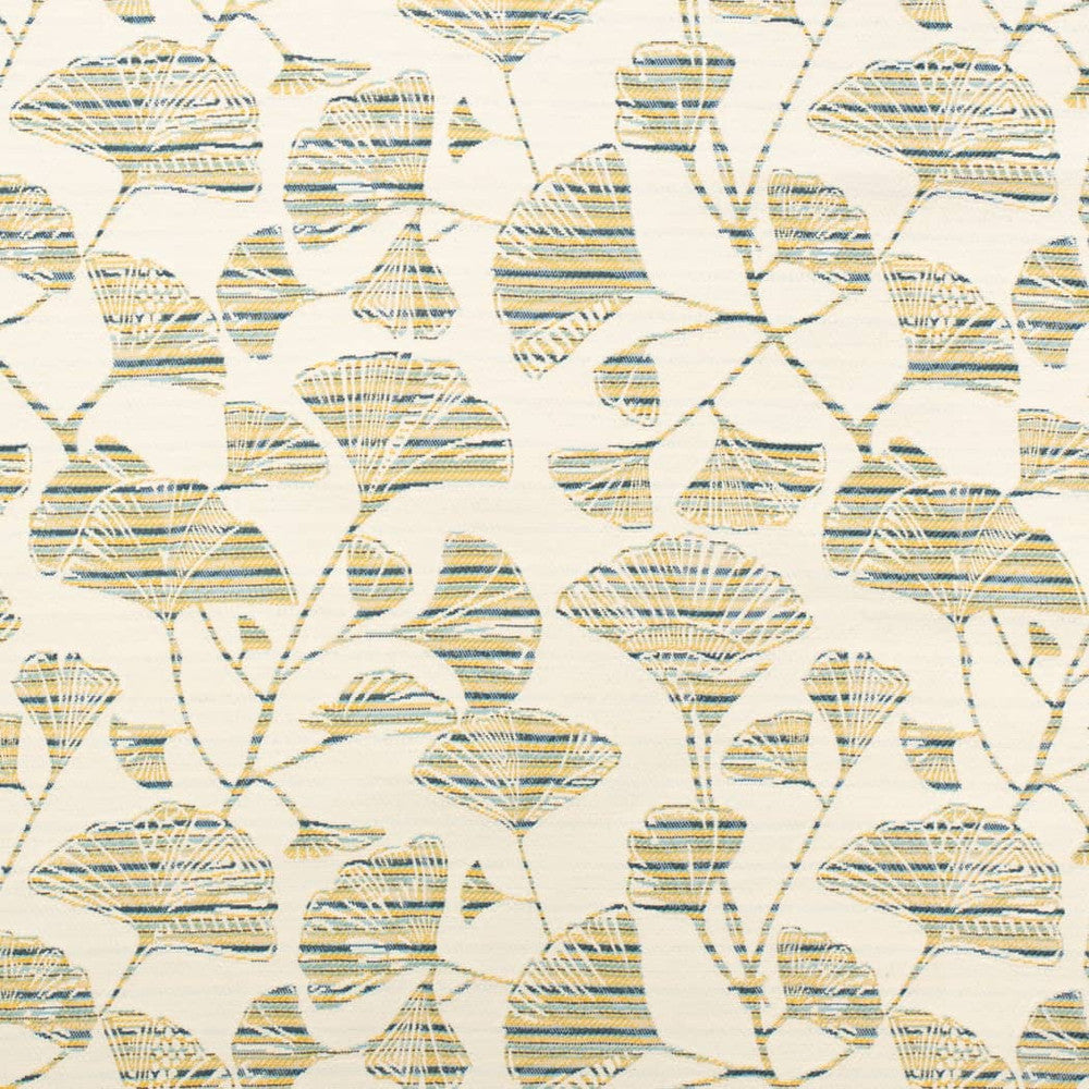 D4557 Ginkgo Sun by Charlotte Designer Fabric Veranda II 71% Polypropylene, 29% Polyester Mexico </p><p>Repeat: Horizontal 11" x Vertical 11" 54 Inches - Swanky Fabrics -
