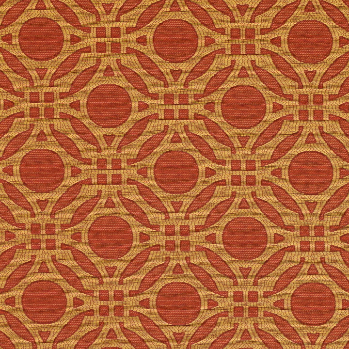 D4635 Tangerine by Charlotte Designer Fabric Contract Collective 100% Polyester USA Exceeds 100,000 Wyzenbeek Rubs (Heavy Duty) Horizontal 4" x Vertical 3.5" 54 Inches - Swanky Fabrics -