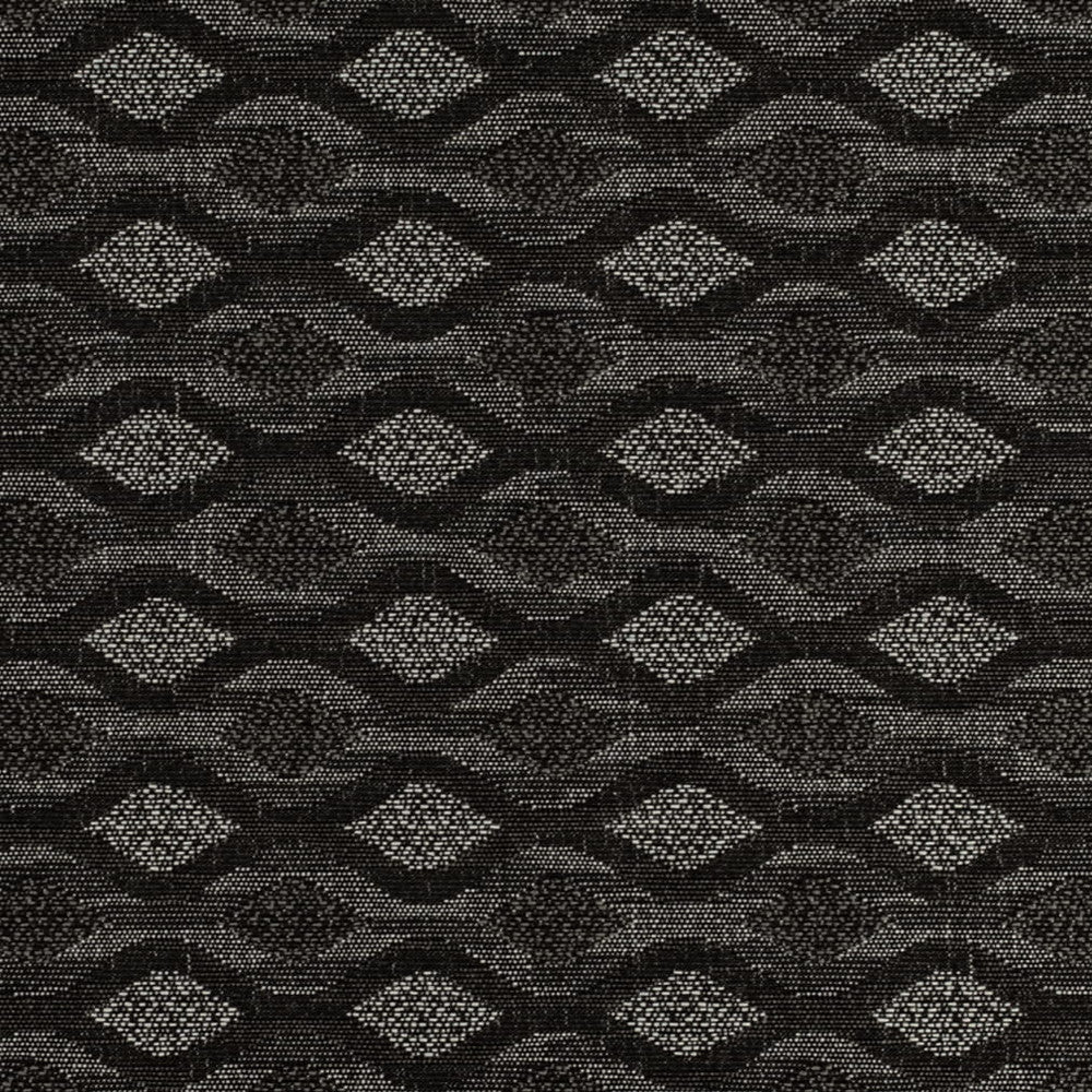 D4645 Onyx by Charlotte Designer Fabric Contract Collective 100% Polyester USA Exceeds 100,000 Wyzenbeek Rubs (Heavy Duty) Horizontal 2.5" x Vertical 2.5" 54 Inches - Swanky Fabrics -