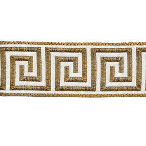 Europatex Fabric Hellenic Key Jacquard Tape Vintage Gold