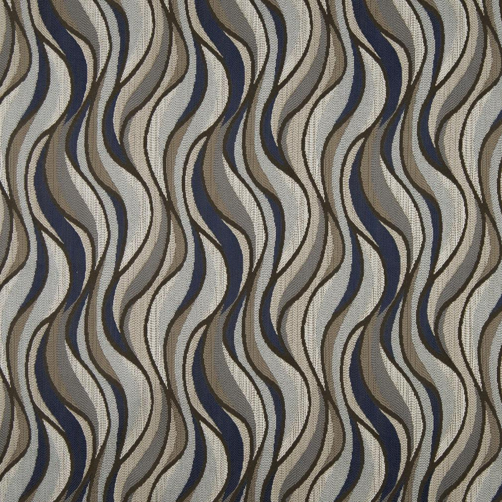 D831 Niagara/Storm by Charlotte Designer Fabric Contemporary Wovens II 100% Woven Polyester Asia Exceeds 42,000 Wyzenbeek Rubs (Heavy Duty) Horizontal 6" 54 Inches - Swanky Fabrics -