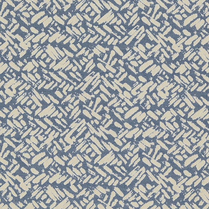 D915 Rice/Sapphire by Charlotte Designer Fabric Durables III 100% Woven Polyester Made In USA Exceeds 100,000 Wyzenbeek Rubs (Heavy Duty) </p><p>Repeat: Horizontal: 7.25" x Vertical: 6.75" 54 Inches - Swanky Fabrics -