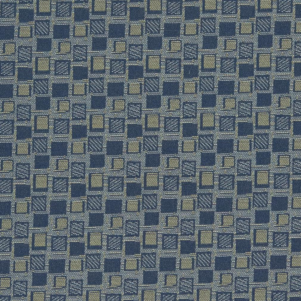 D925 Squares/Navy by Charlotte Designer Fabric Durables III 100% Woven Polyester Made In USA Exceeds 100,000 Wyzenbeek Rubs (Heavy Duty) </p><p>Repeat: Horizontal: 1.75" x Vertical: 1.75" 54 Inches - Swanky Fabrics -