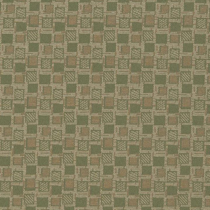 D926 Squares/Sage by Charlotte Designer Fabric Durables III 100% Woven Polyester Made In USA Exceeds 100,000 Wyzenbeek Rubs (Heavy Duty) Horizontal 1.75" x Vertical 1.75" 54 Inches - Swanky Fabrics -