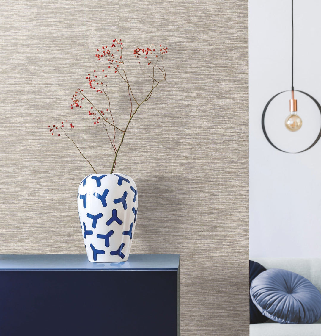 Altitude Beige Wallpaper by York Wallcoverings Designer