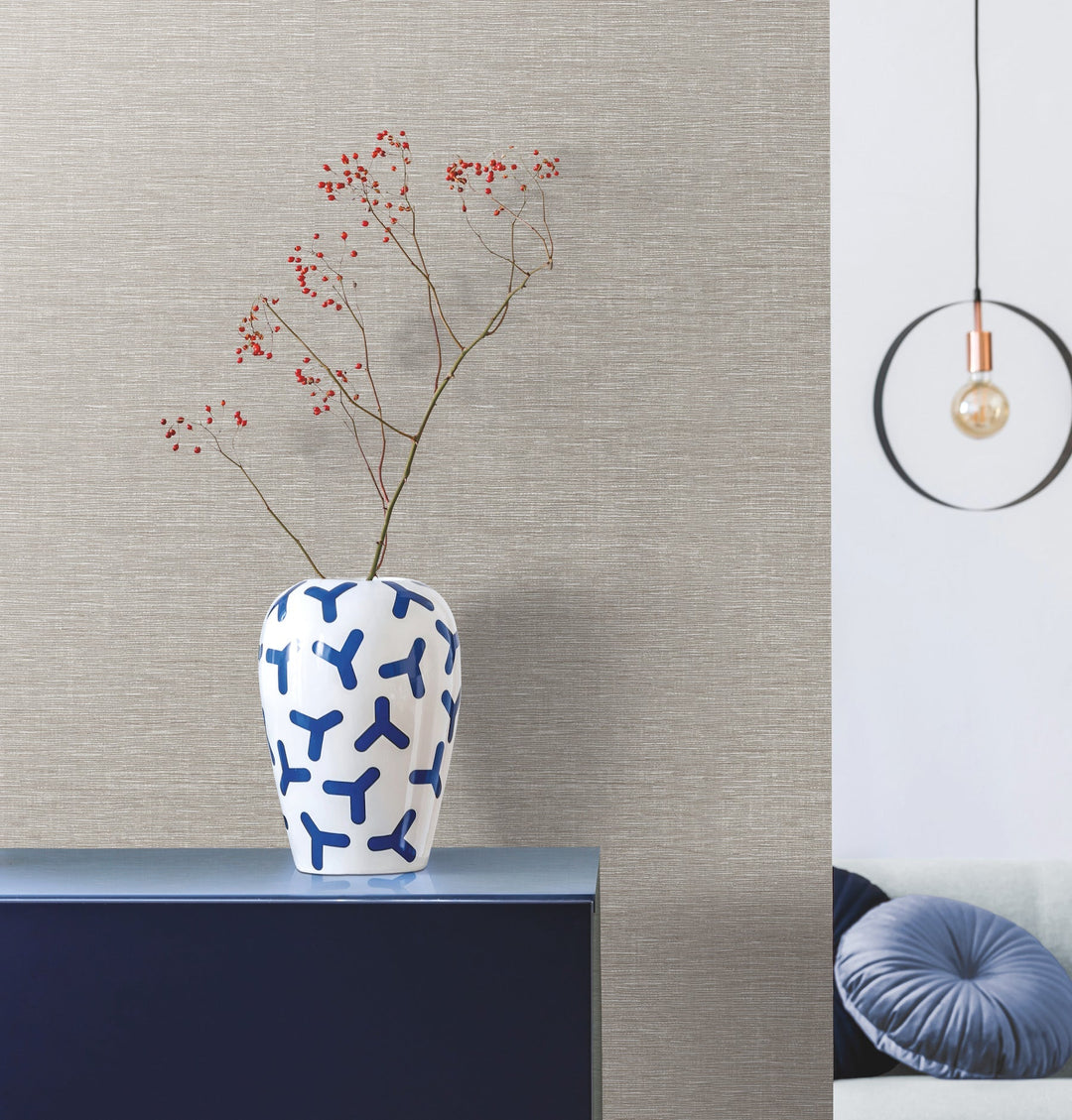 Altitude Light Grey Wallpaper by York Wallcoverings Designer
