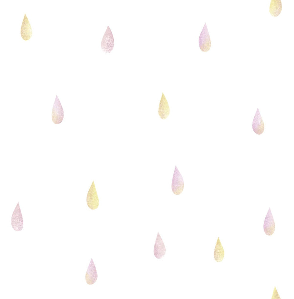 Raindrops Strawberry Lemonade DA60001 by Seabrook Designs Designer Wallpaper