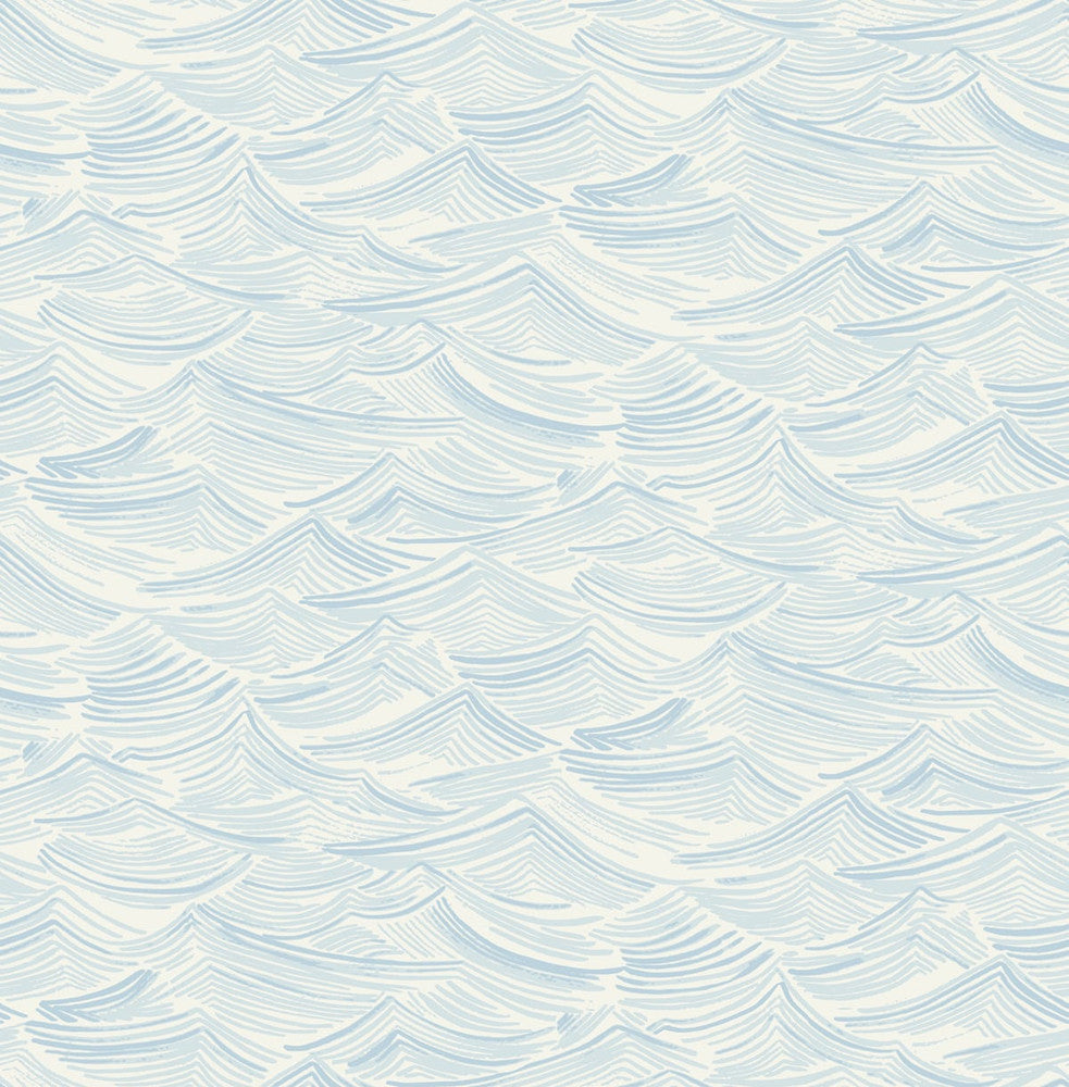 Calm Seas Sky Blue DA60502 by Seabrook Designs Designer Wallpaper