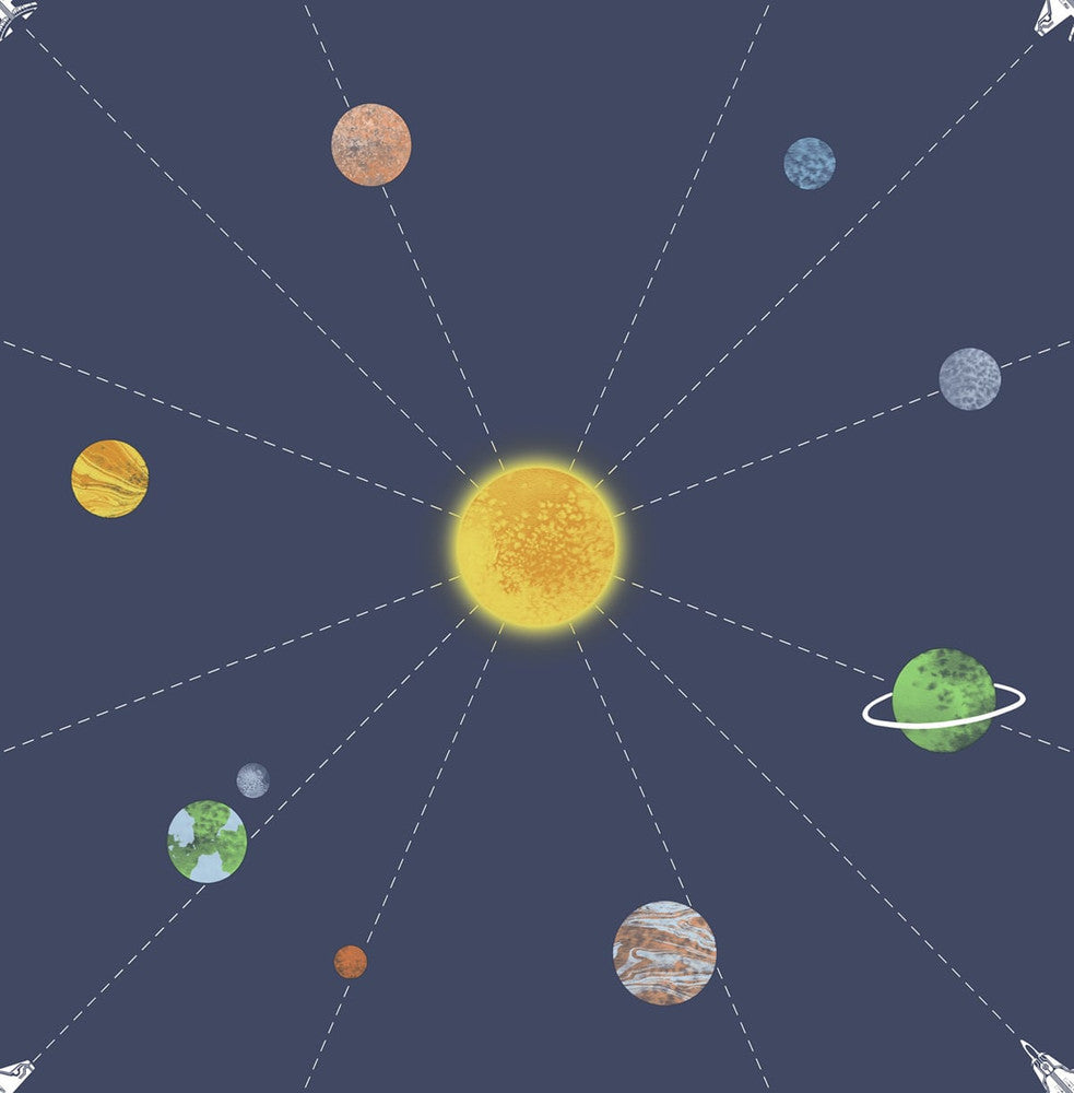 Connecting Space Navy DA60602 by Seabrook Designs Designer Wallpaper