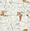 Seabrook Designs Wallpaper Hiding Tigers Black and Orange DA61200