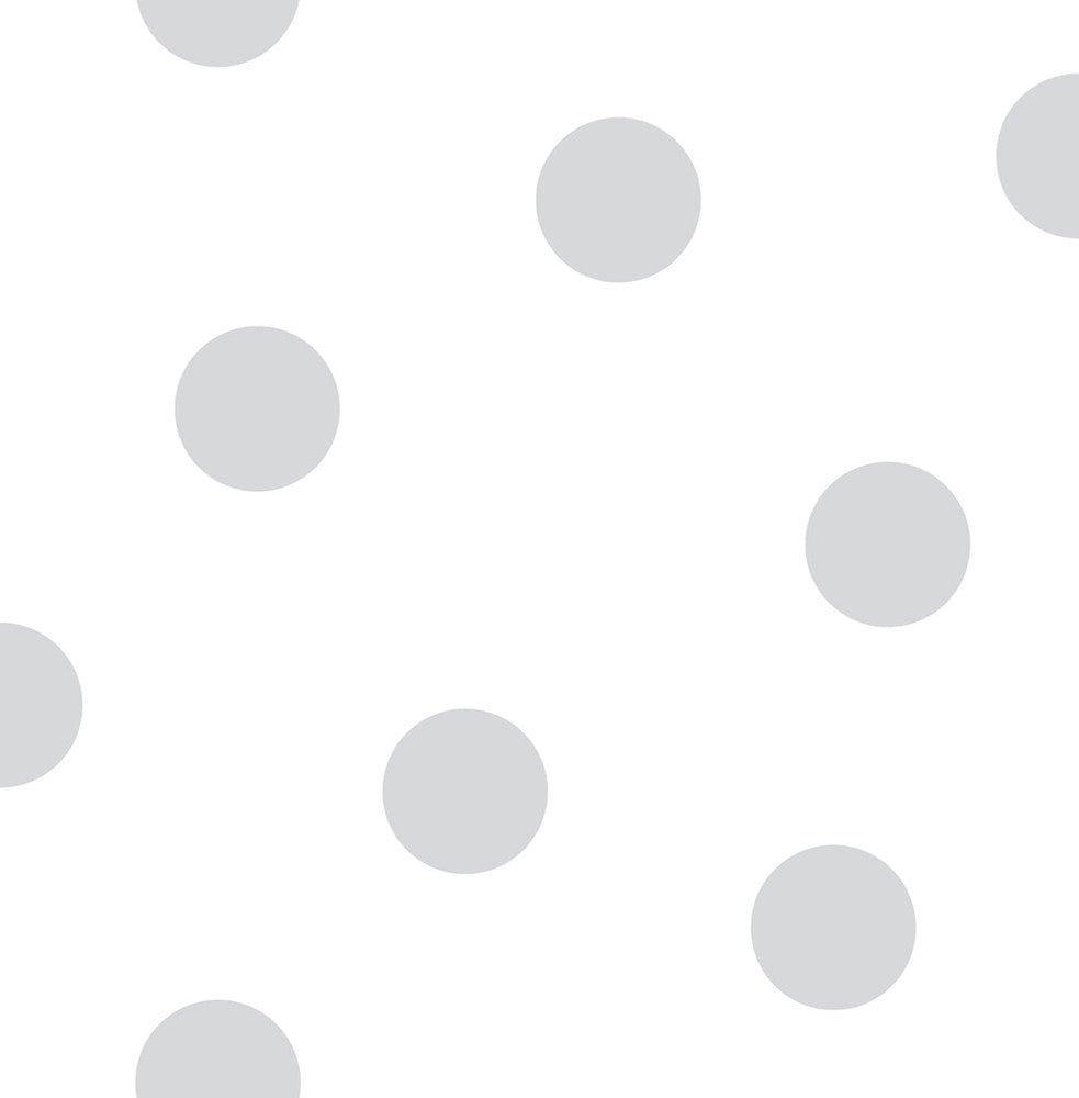 Dots Soft Gray DA61600 by Seabrook Designs Designer Wallpaper