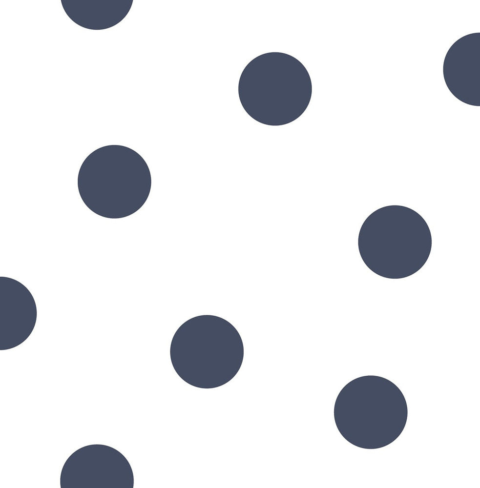 Dots Navy DA61602 by Seabrook Designs Designer Wallpaper