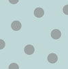 Seabrook Designs Wallpaper Dots Teal and Metallic Silver DA61604