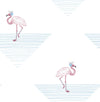 Seabrook Designs Wallpaper Dancing Flamingo Fuchsia and Sky Blue DA61702
