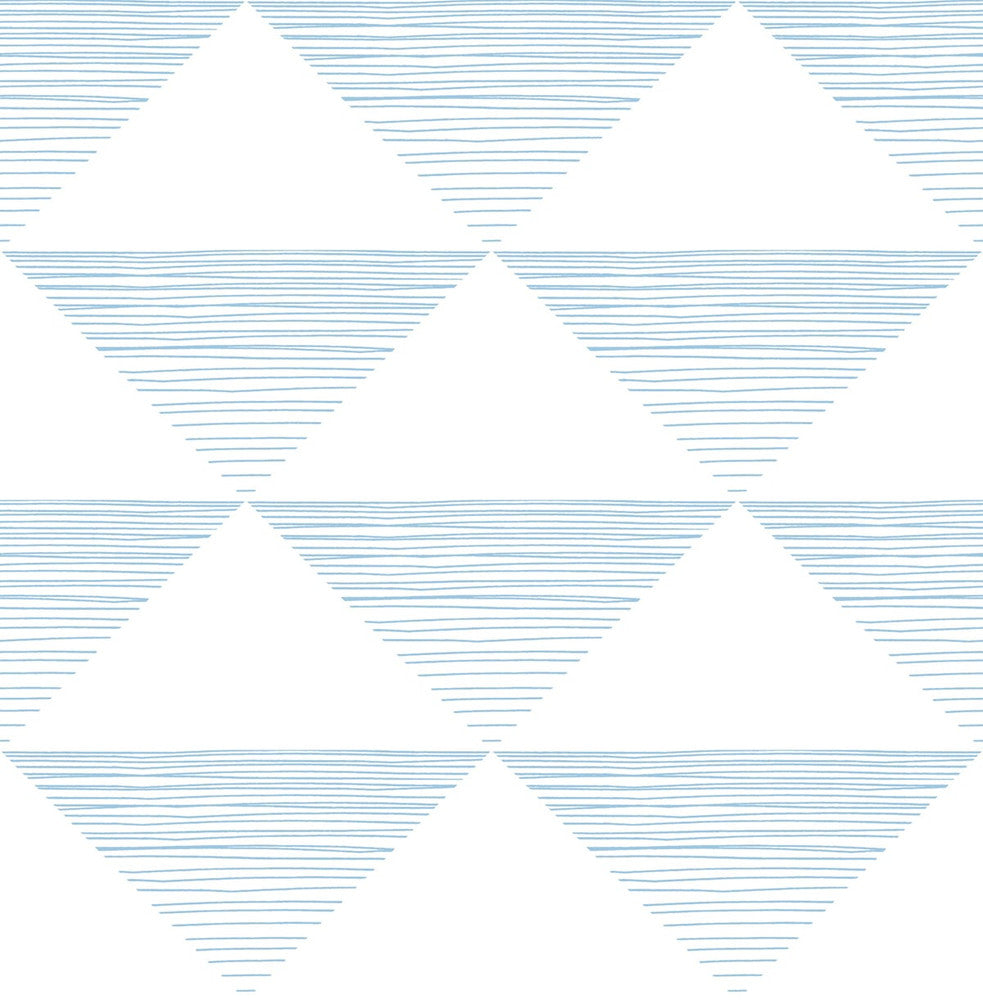 Geo Stripe Sky Blue DA61901 by Seabrook Designs Designer Wallpaper