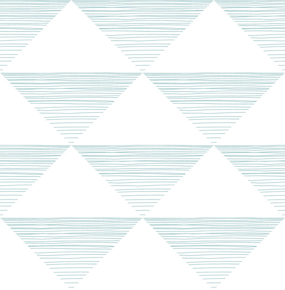 Geo Stripe Teal DA61909 by Seabrook Designs Designer Wallpaper