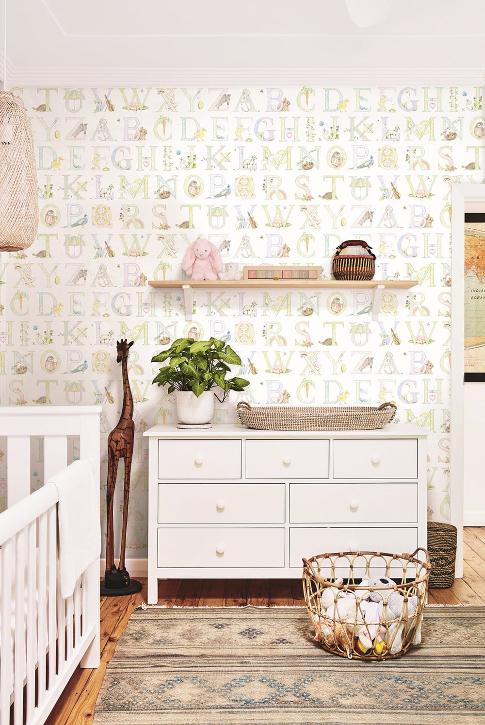 Alphabet Pastel DA62001 by Seabrook Designs Designer Wallpaper