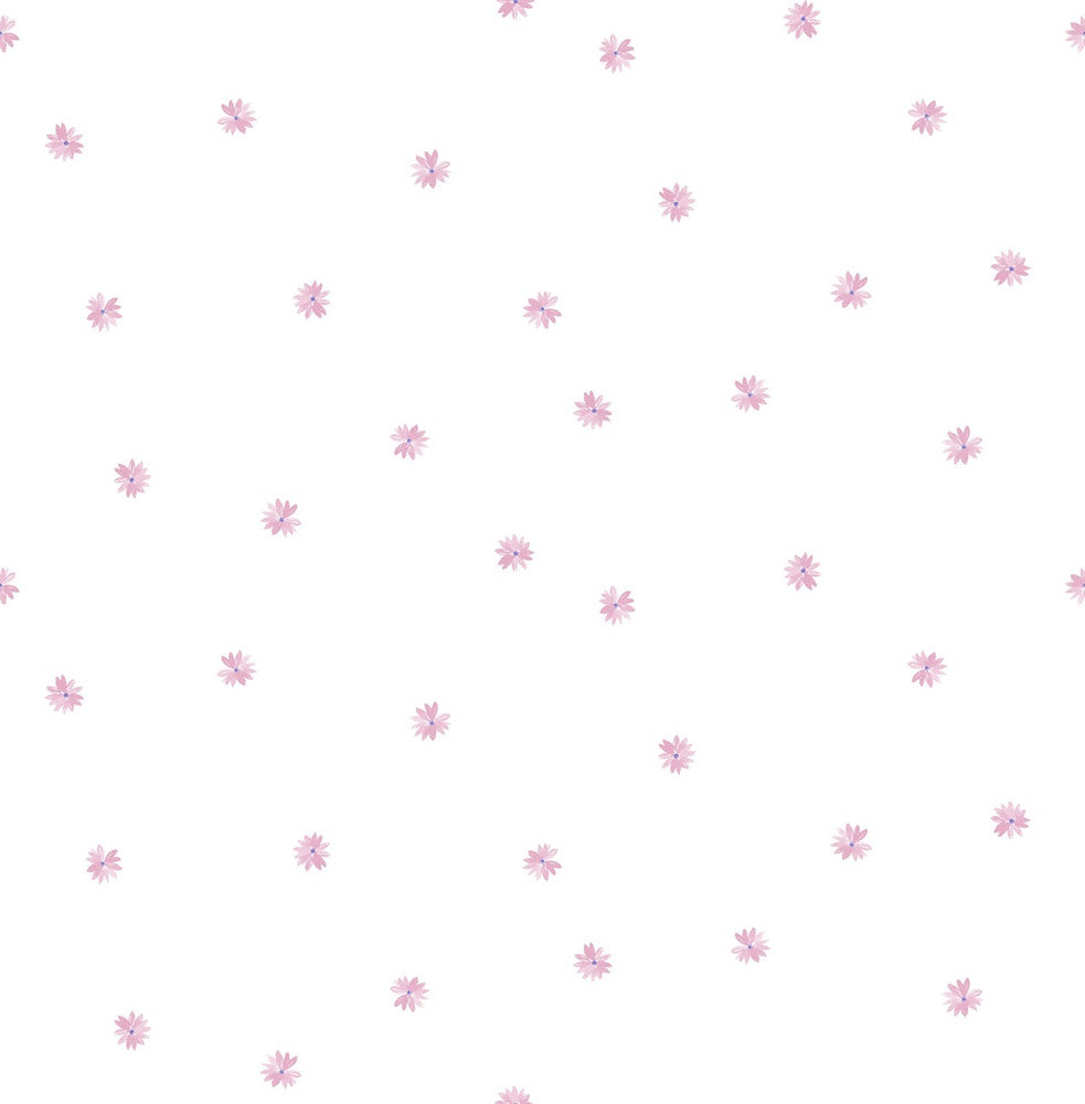 Little Daisy Bubblegum DA62801 by Seabrook Designs Designer Wallpaper