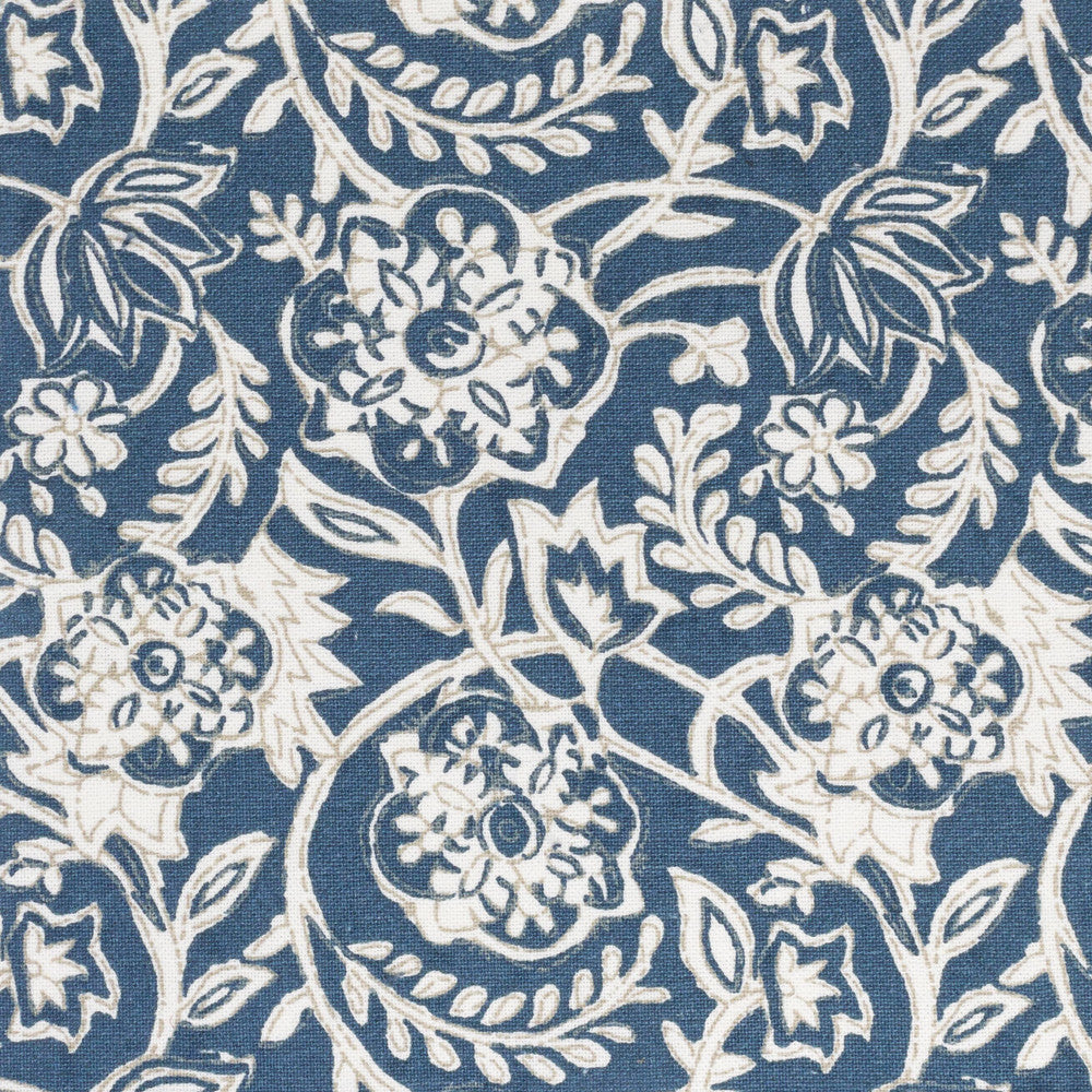 Dabster 3 Dresden by Stout Designer Fabric RAINBOW LIBRARY DENIM/INDIGO 100%COT INDIA Horizontal: 4.500 and Vertical: 5.500 56 in - Swanky Fabrics -