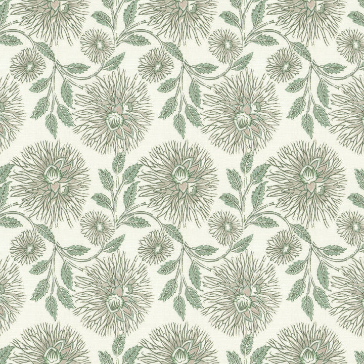Dahlia 1 Aloe by Stout Fabric Stout Fabric Dahlia 1 AloeFabric RAINBOW LIBRARY PISTACHIO/CHIVE 50%COT 35%SVI 15%LIN INDIA </p><p>Repeat: H: 13.750, V: 9.750 55 in - Fabric Carolina -