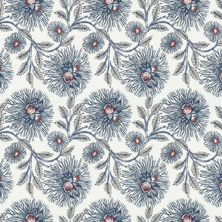 Dahlia 2 Festival by Stout Fabric Stout Fabric Dahlia 2 FestivalFabric RAINBOW LIBRARY POWDER/WEDGEWOOD 50%COT 35%SVI 15%LIN INDIA </p><p>Repeat: H: 13.750, V: 9.750 55 in - Fabric Carolina -