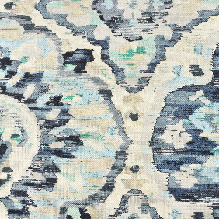 Daily 5 Slate by Stout Designer Fabric COMFORTABLE LIVING BREEZE/INDIGO 70%SVI 30%LIN SPAIN WYZENBEEK 15 000 DOUBLE RUB WEAR TEST (HEAVY DUTY) Horizontal: 27 and Vertical: 27 54 in - Swanky Fabrics -