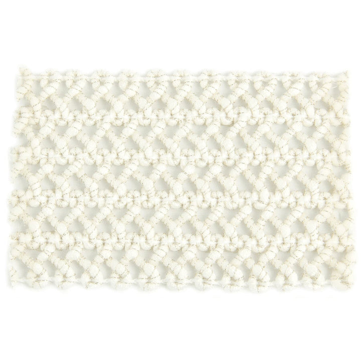 Darning 3 Ivory by Stout Designer Trim NEW WORLD TRIM VOLUME II 98%SVI 2%MTL ITALY CATB 117-2013 Horizontal: 0.000 and Vertical: 0.000 2.13 in - Swanky Fabrics -