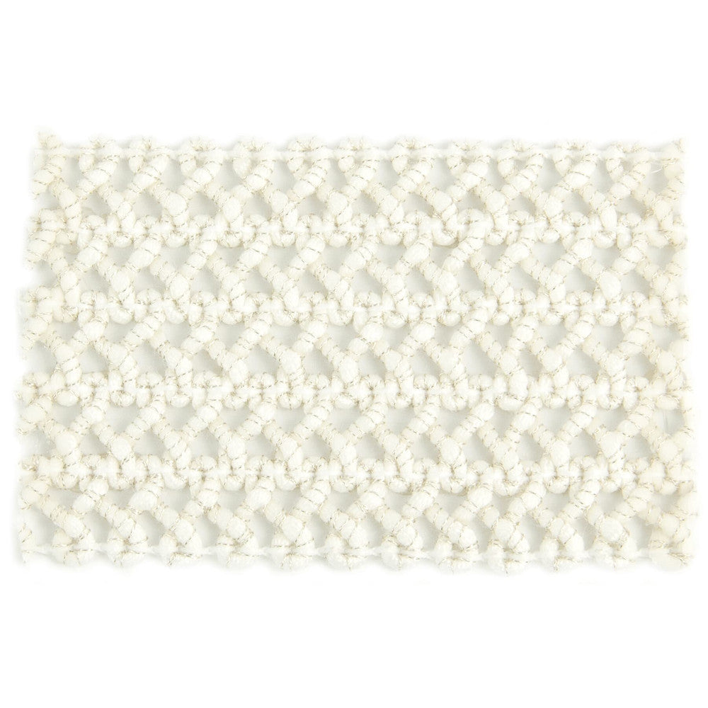 Darning 3 Ivory by Stout Designer Trim NEW WORLD TRIM VOLUME II 98%SVI 2%MTL ITALY </p><p>Repeat: 0 2.13 in - Swanky Fabrics -