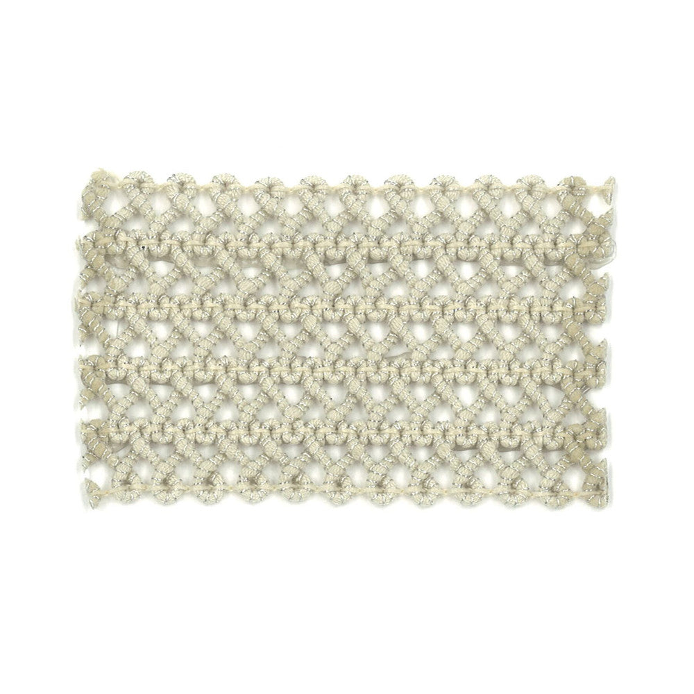 Darning 4 Oyster by Stout Designer Trim NEW WORLD TRIM VOLUME II 98%SVI 2%MTL ITALY Horizontal: 0 and Vertical: 0 2.13 in - Swanky Fabrics -