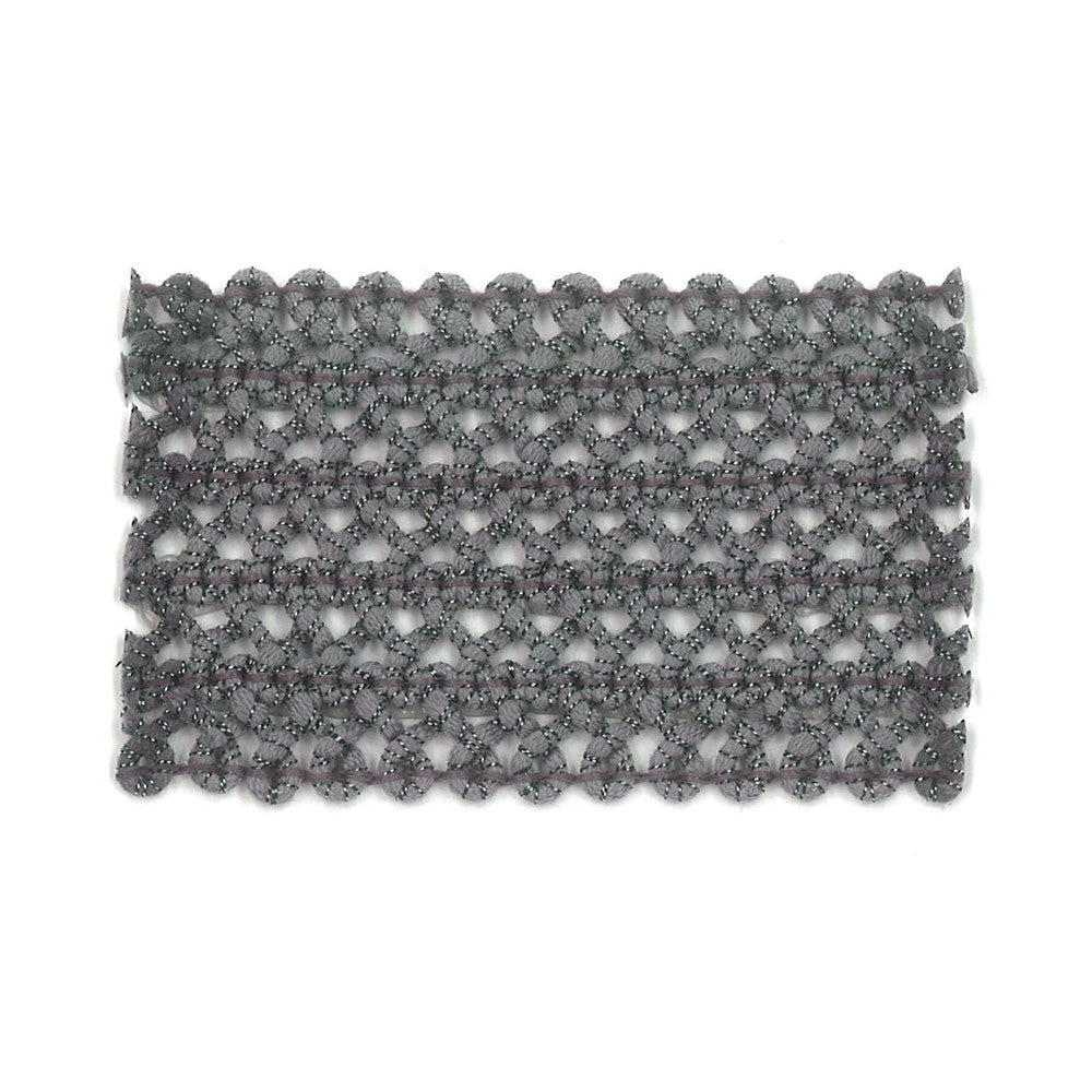Darning 5 Silver by Stout Trim Stout Trim Darning 5 SilverTrim NEW WORLD TRIM VOLUME II 98%SVI 2%MTL ITALY </p><p>Repeat: H: 0.000, V: 0.000 2.13 in - Fabric Carolina -