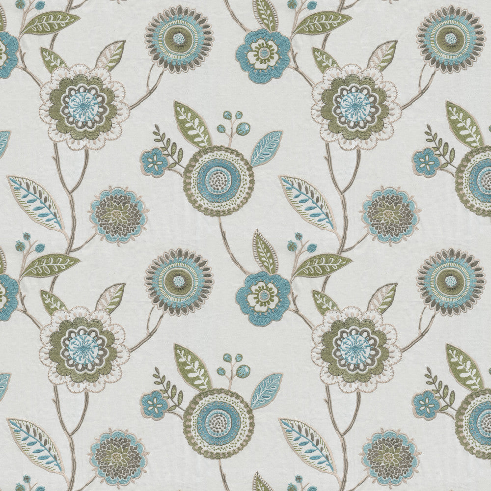 Daybreak 73J8591 by JF Designer Fabric Midnight Waters 69% Cotton, 25% Viscose, 6% Polyester India Horizontal: 16.375 and Vertical: 15 54 - Swanky Fabrics -
