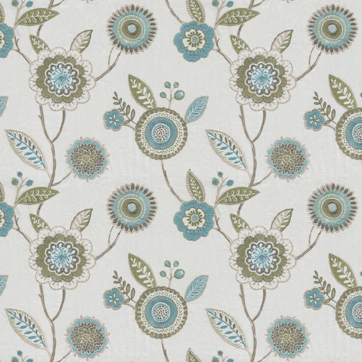 Daybreak 73J8591 by JF Designer Fabric Midnight Waters 69% Cotton, 25% Viscose, 6% Polyester India Horizontal: 16.375 and Vertical: 15 54 - Swanky Fabrics -
