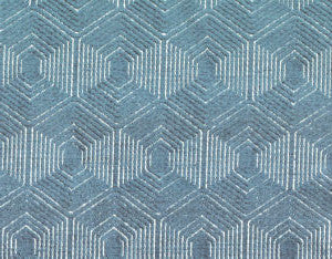 Daytona Indigo by Norbar Designer Fabric 61% VISCOSE 24% POLYESTER INDIA 4 1/2"V 2 1/4"H 54 - Swanky Fabrics -