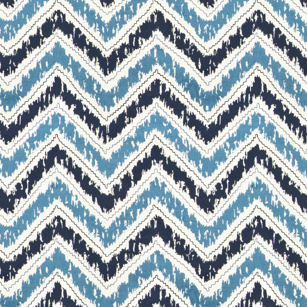 Daze 1 Navy by Stout Designer Fabric Rainbow Library Ocean/Federal 100% Cotton Linen Cotton Embroidery INDIA MARTINDALE WEAR TEST (30 000 CIRCULAR RUBS) Horizontal: 17.5 and Vertical: 18 54 in - Swanky Fabrics -