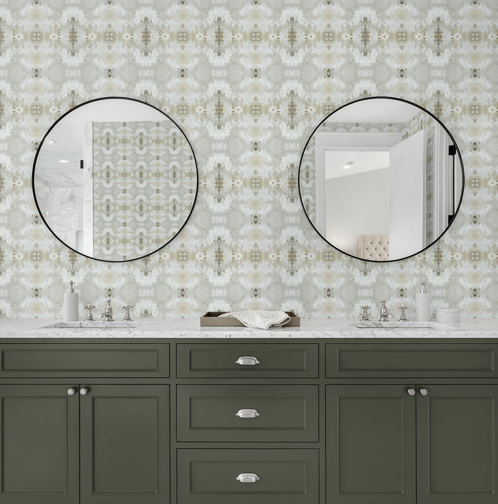 Kaleidoscope Grey DBW1002 by Daisy Bennett Designs Designer Wallpaper