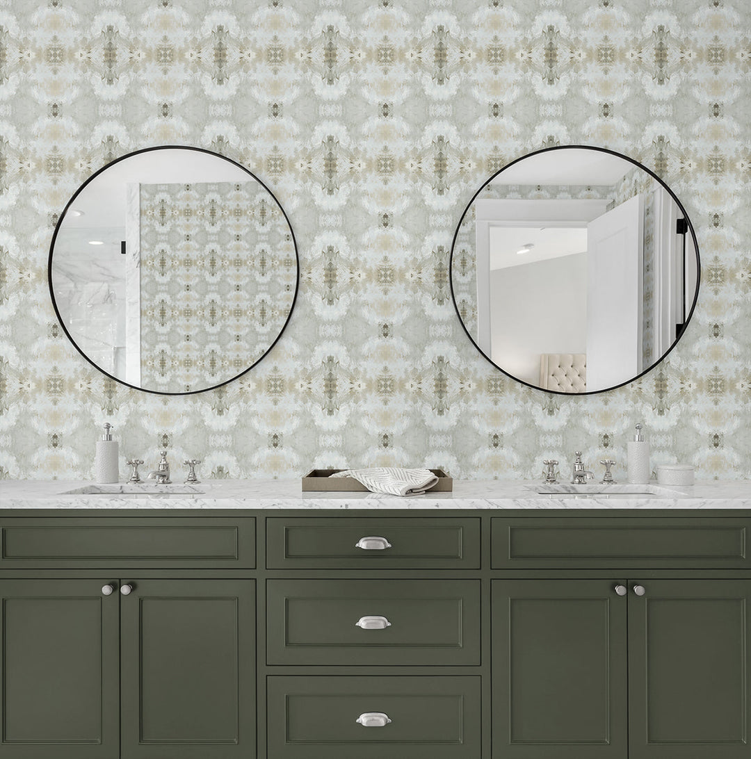 Kaleidoscope Grey DBW1002 by Daisy Bennett Designs Designer Wallpaper