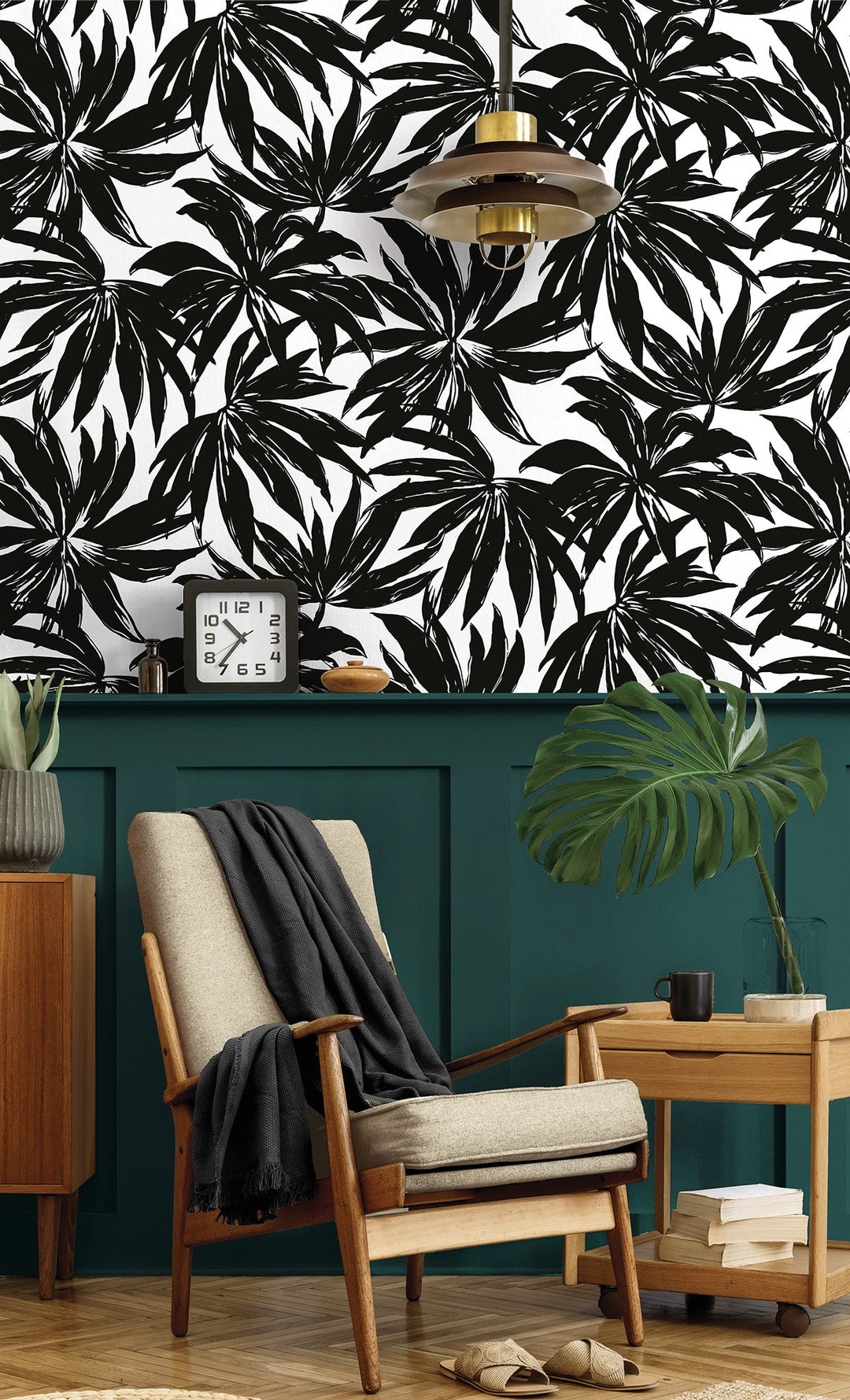 Palma Black DBW9111 by Daisy Bennett Designs Designer Wallpaper