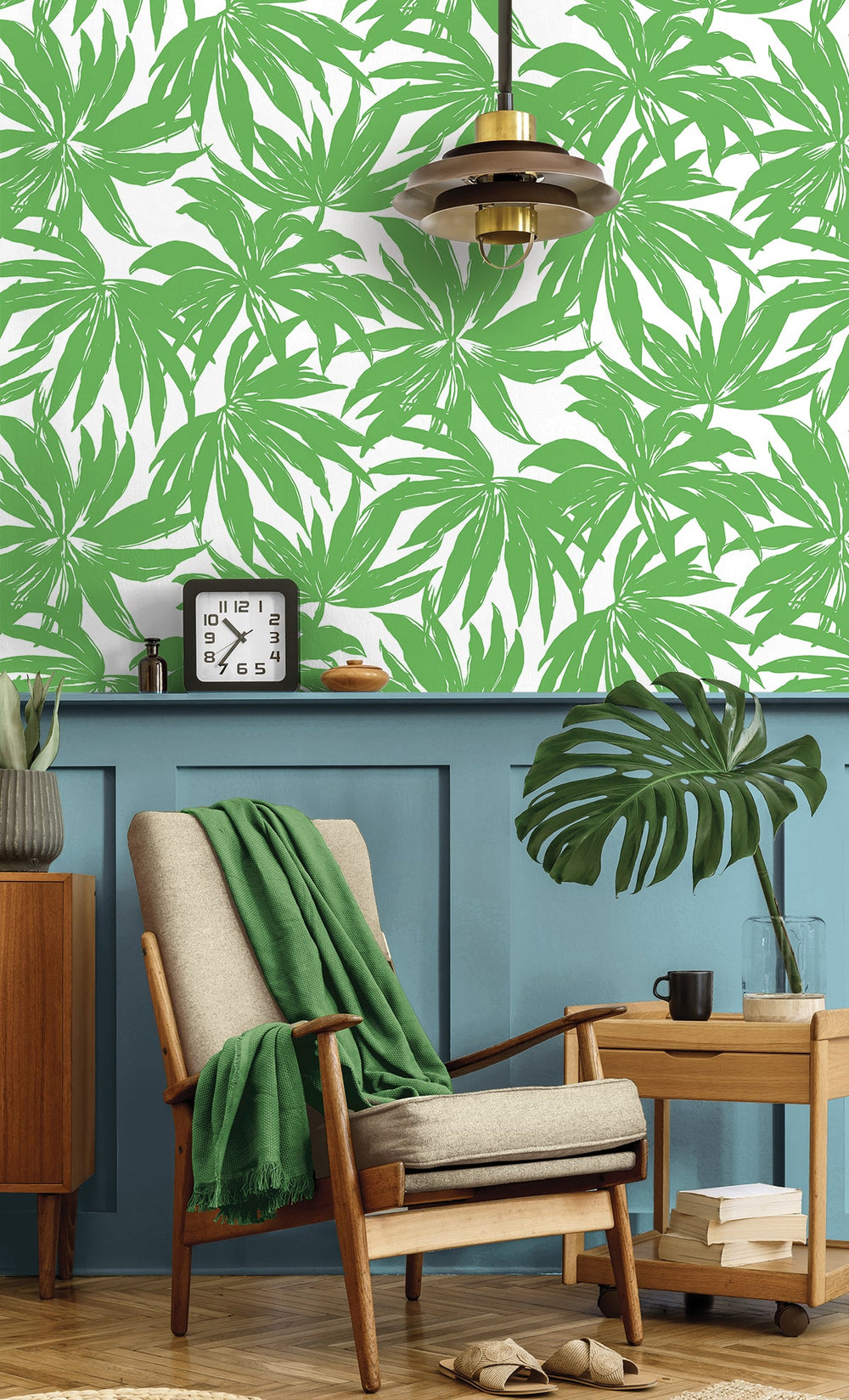 Palma Green DBW9112 by Daisy Bennett Designs Designer Wallpaper