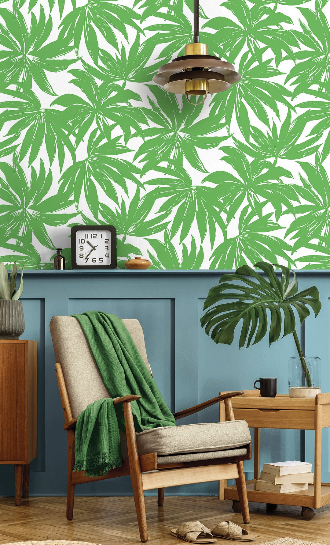 Palma Green DBW9112 by Daisy Bennett Designs Designer Wallpaper